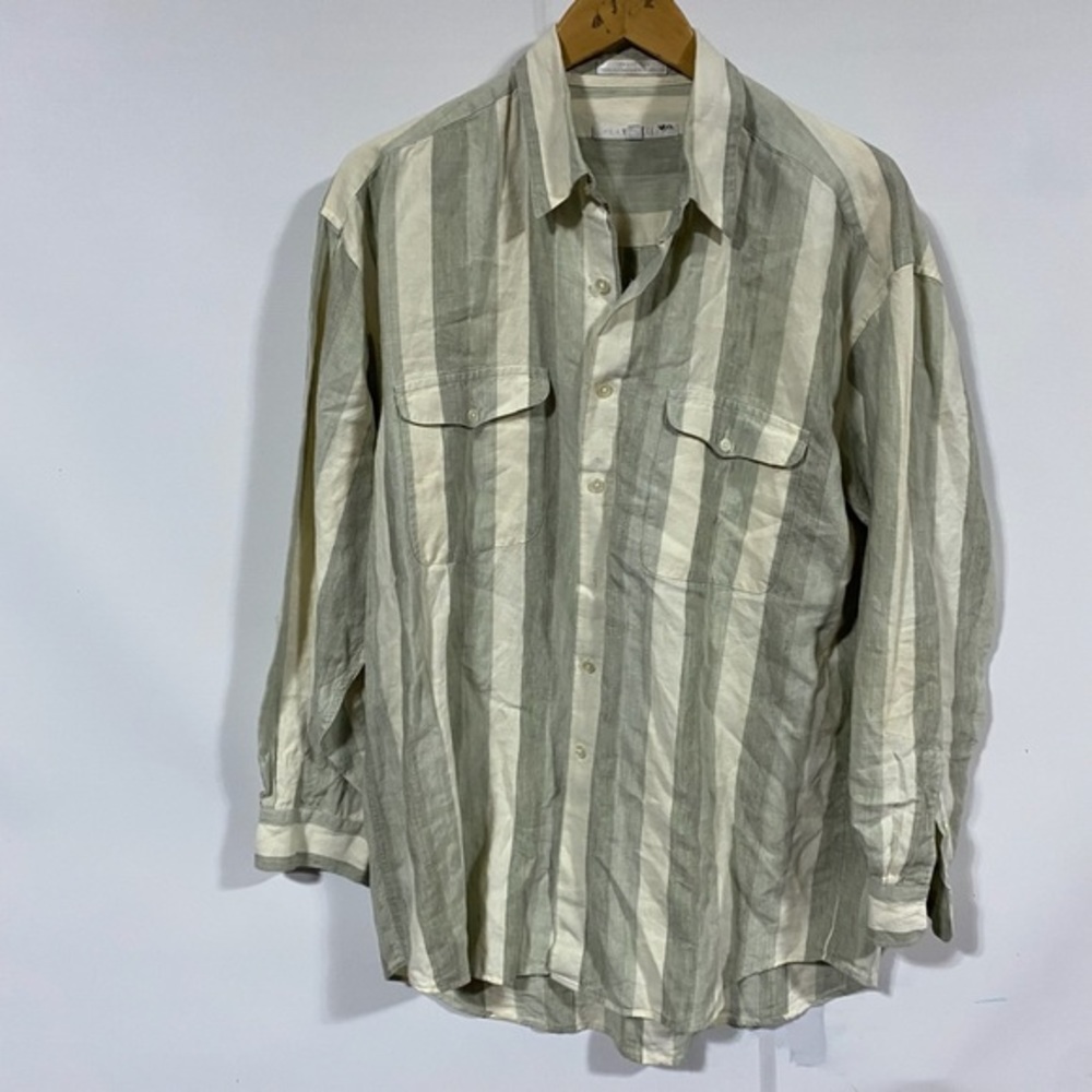 Perry Ellis button down linen shirt